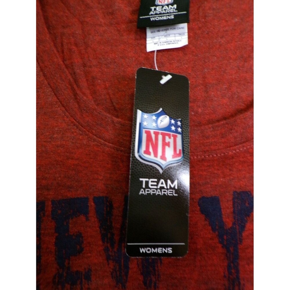 Team Apparel Women's New York Giants Scoop Neck T-Shirt L Red - Picture 4 of 4